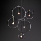 Glass Globe Moblie Cluster Chandelier 28" - Yami Lightings