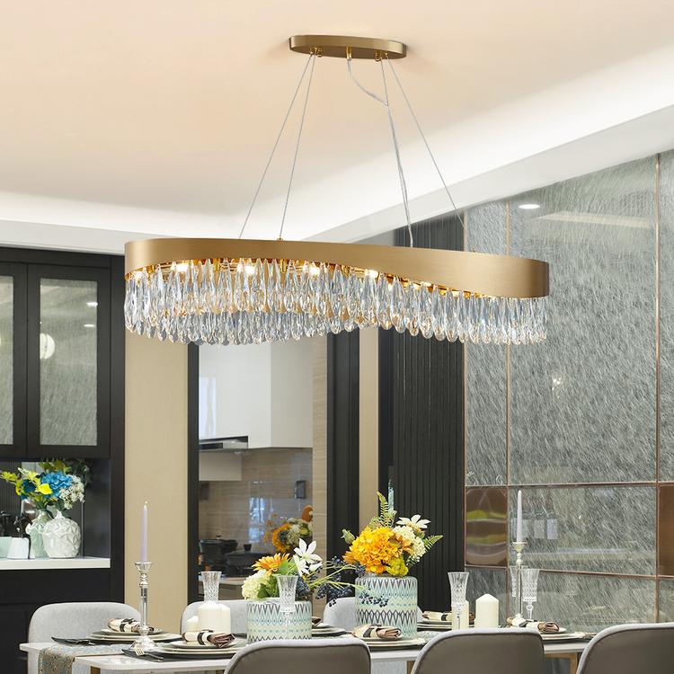 Ariana OvaL Crystal Chandelier - Yami Lightings