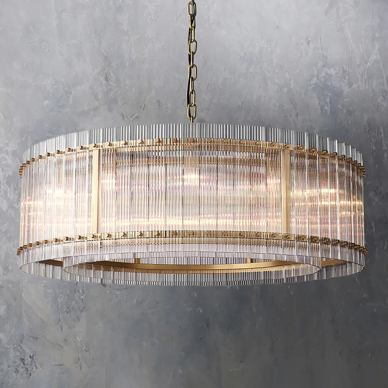 Marcia Glass Round Chandelier D48" - Yami Lightings