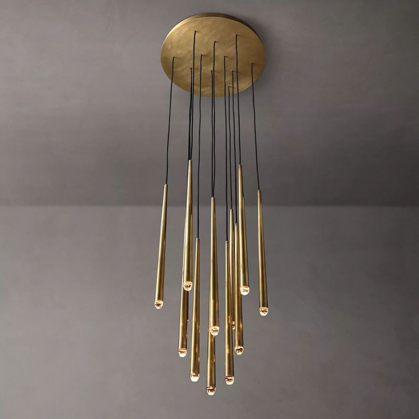 Artemis Round Tapered Tubular Chandelier 24" - Yami Lightings
