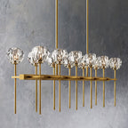 Belle De Crystal Double Linear Chandelier W 60" - Yami Lightings