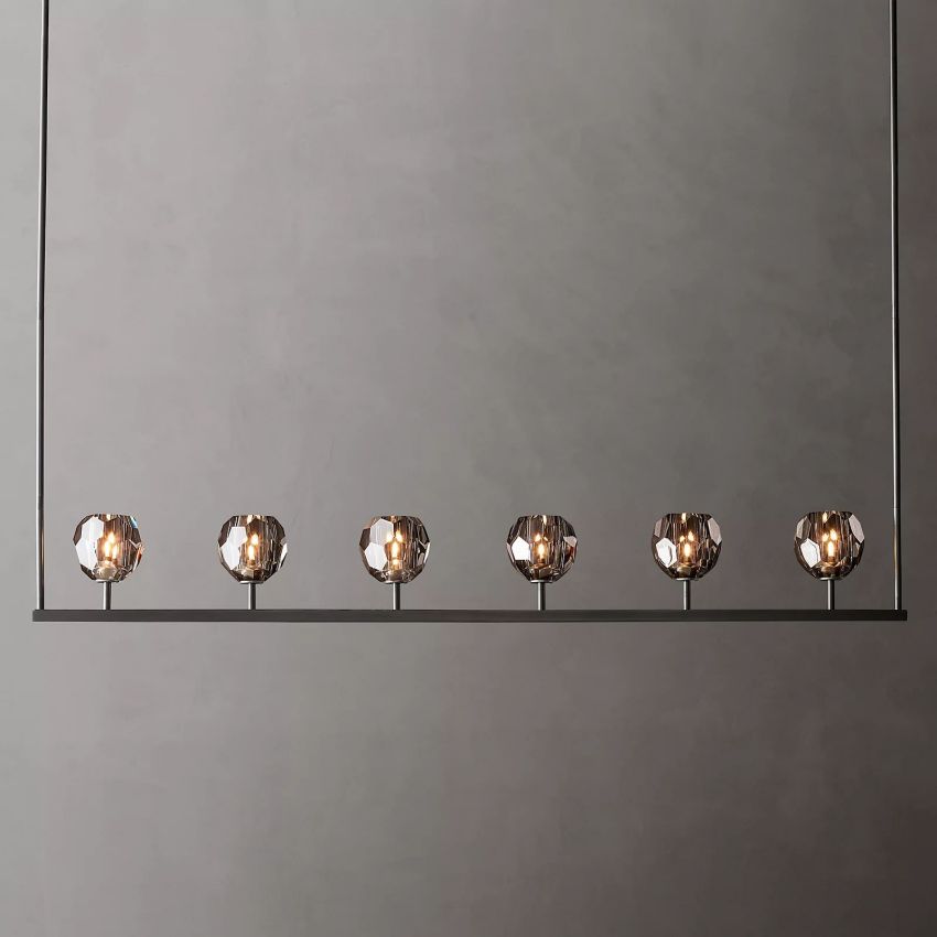 Belle De Crystal Linear Chandelier W 60" - Yami Lightings