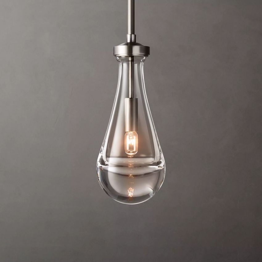 Raindrop Rod Pendant Satin Nickel - Yami Lightings
