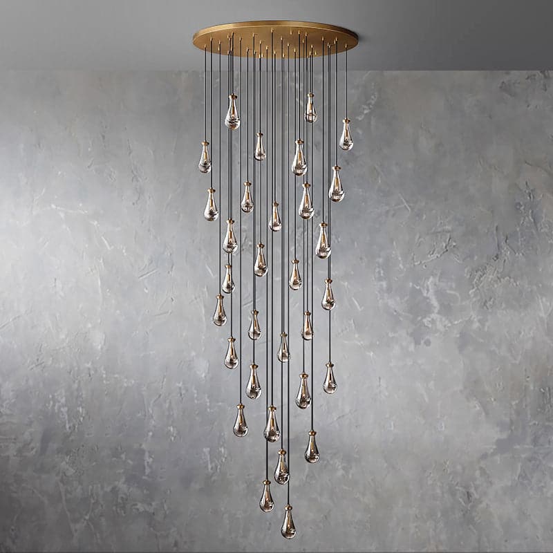 Raindrop Round Chandelier D60" - Yami Lightings