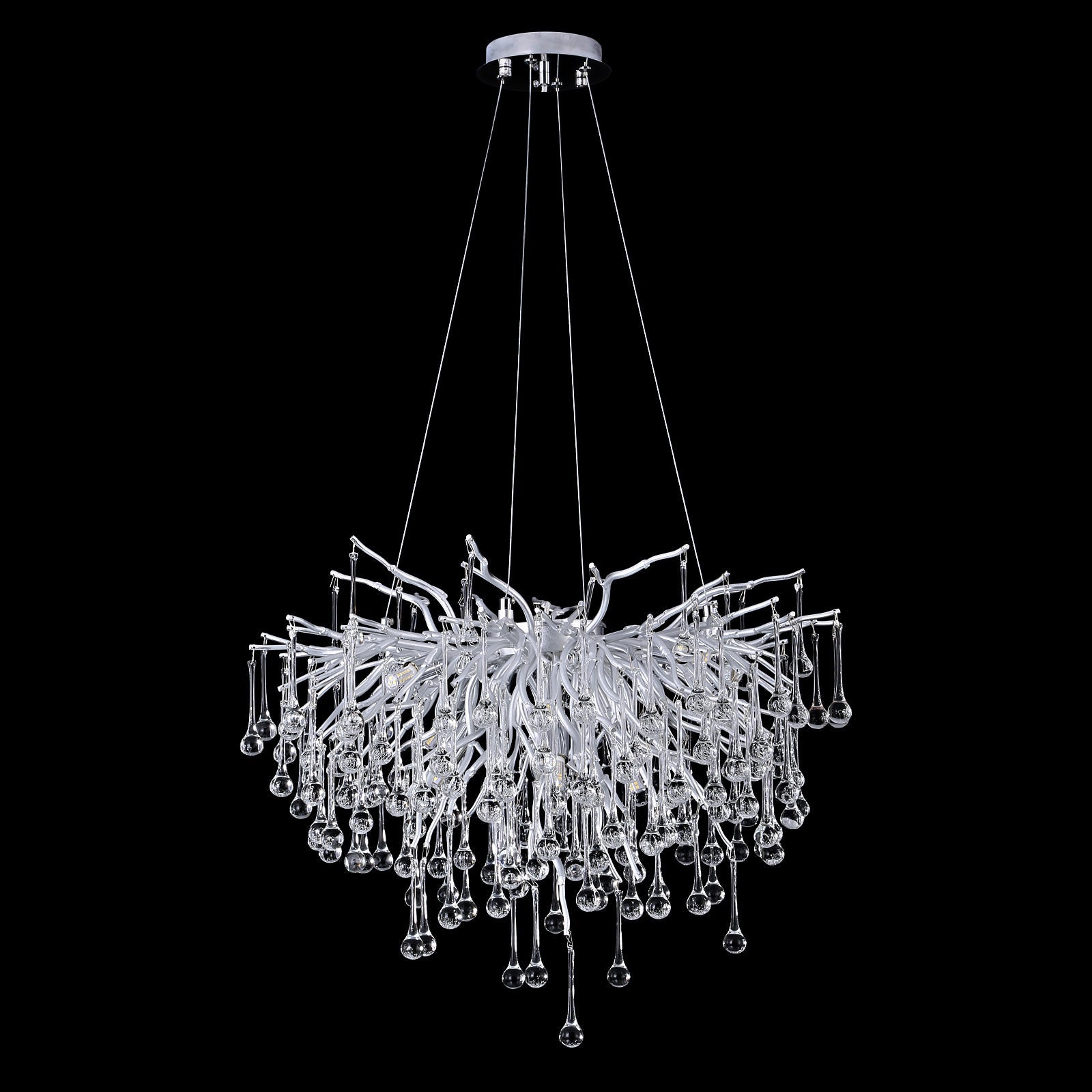 Doris Silver Branch Chandelier Light Fixture - Yami Lightings