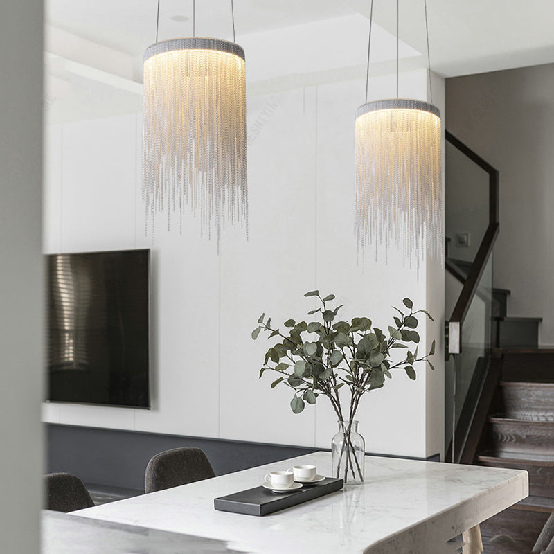Fiona Aluminum Chain Tassel Pendant Light - Yami Lightings