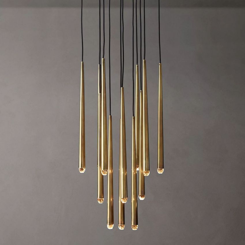 Artemis Round Tapered Tubular Chandelier 24" - Yami Lightings