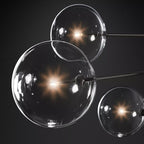 Glass Globe Mobile Eight-Arm Chandelier 79" - Yami Lightings