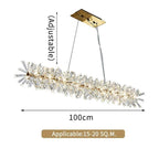 Kylia Long Crystal Chandelier - Yami Lightings