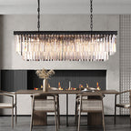 Modern Rectangular K9 Crystal Chandelier - Yami Lightings