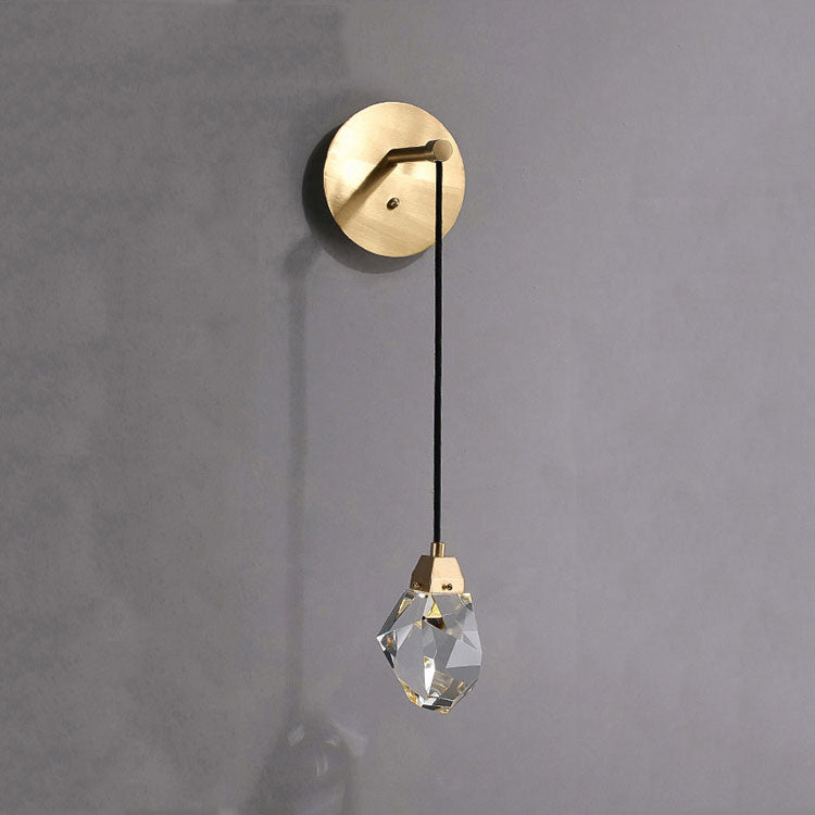 Aurelia Modern Faceted Crystal Wall Sconce - Yami Lightings