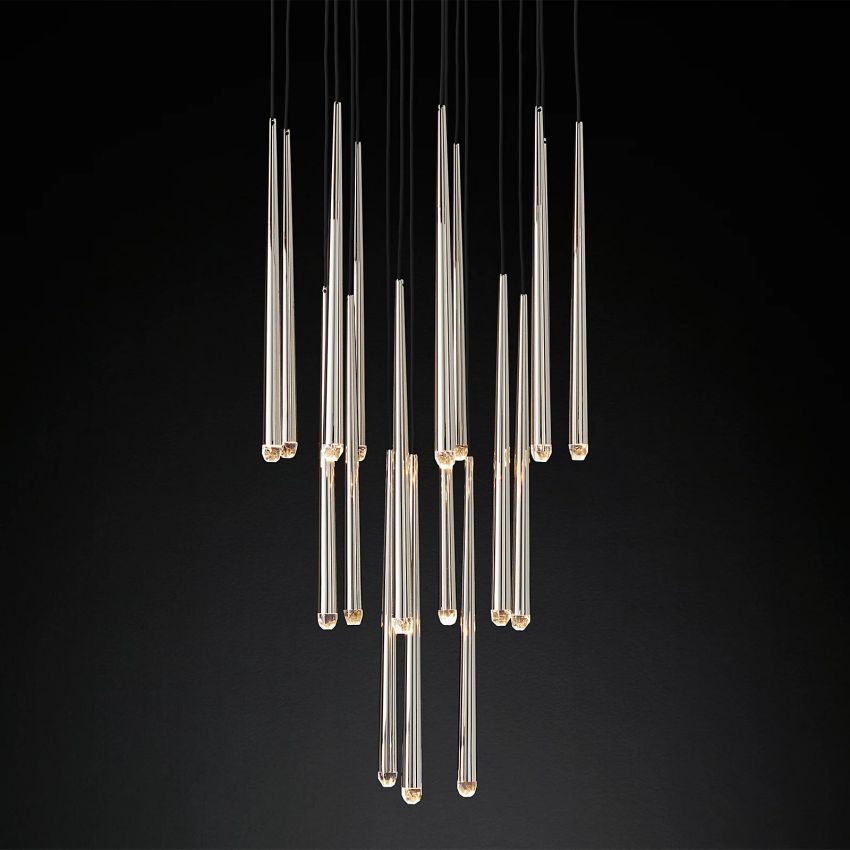 Artemis Round Tapered Tubular Chandelier 30" - Yami Lightings