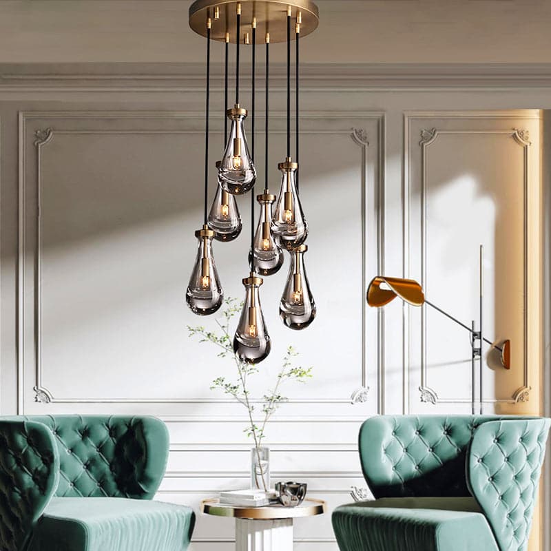 Raindrop Round Chandelier D18" - Yami Lightings