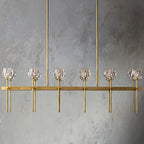 Belle De Crystal Double Linear Chandelier W 60" - Yami Lightings