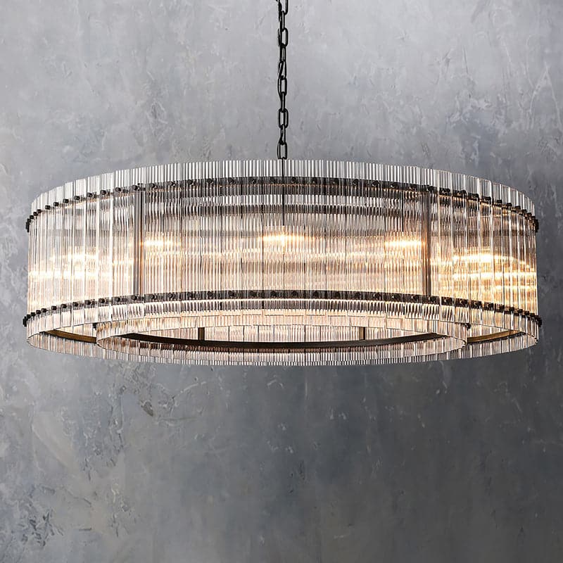 Marcia Glass Round Chandelier D60" - Yami Lightings