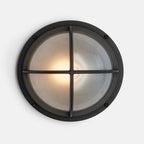 9 Seabeck Dome Cage Round Bulkhead Sconce
