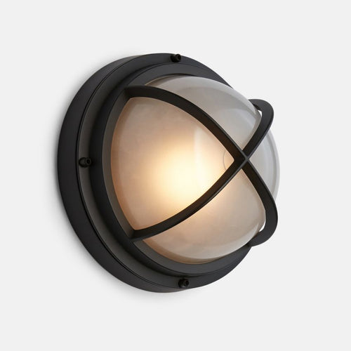 9 Seabeck Dome Cage Round Bulkhead Sconce