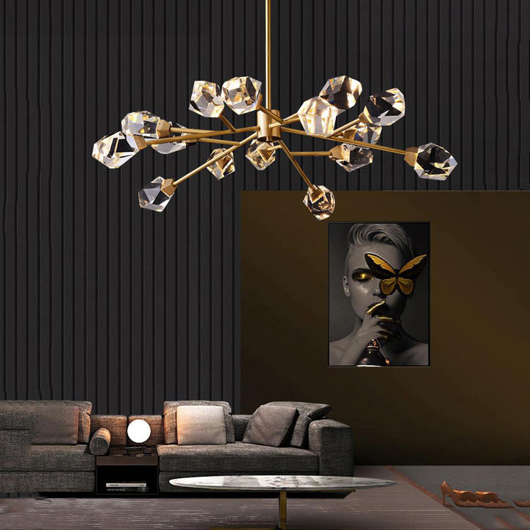 Aurelia Faceted Crystal Prisms Chandelier - Yami Lightings