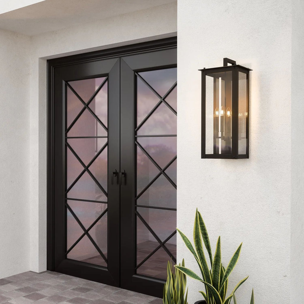 Black Box 36"H 4-Light Lantern Wall Sconce Outdoor