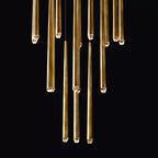 Artemis Round Tapered Tubular Chandelier 24" - Yami Lightings