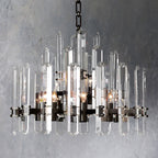 Bonnie Faceted Crystal Prisms Round Chandelier - Yami Lightings