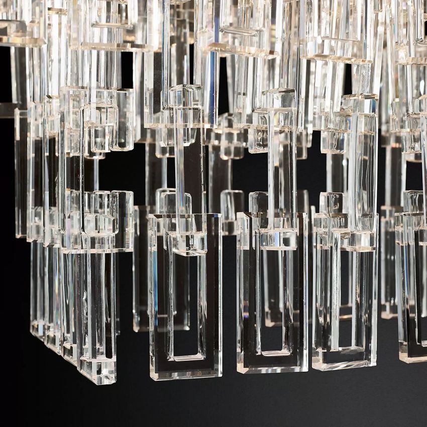 Marignan Four-Tier Rectangular Chandelier 72" - Yami Lightings