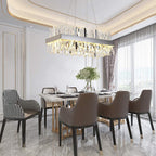 Arsenio Rectangular Crystal Chandelier - Yami Lightings