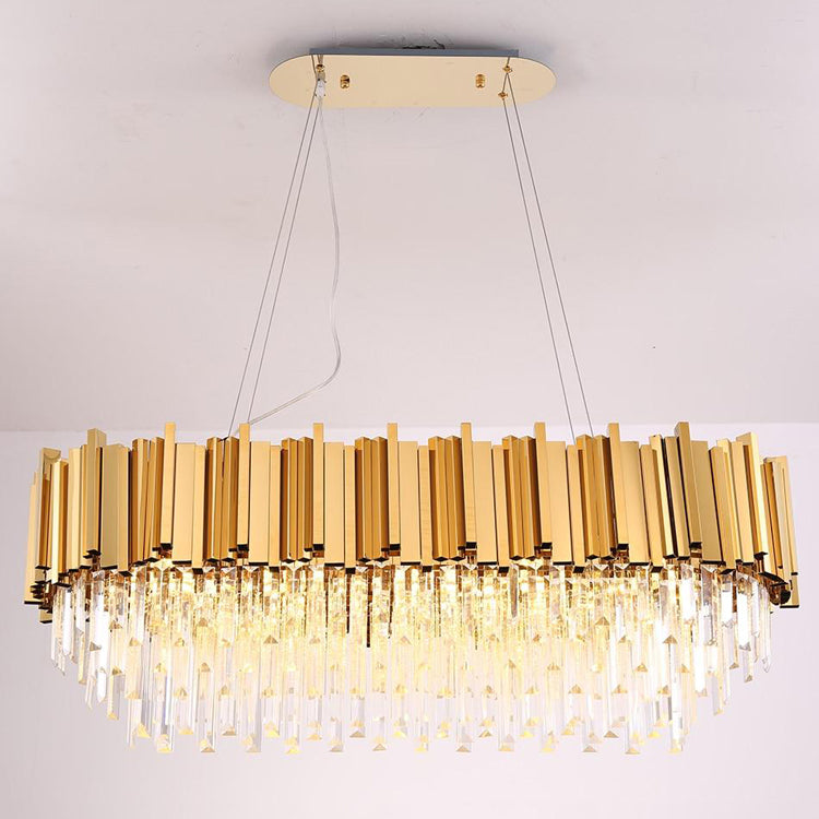 Elian Oval Crystal Chandelier - Yami Lightings