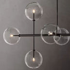 Glass Globe Moblie Linear Chandelier 72" - Yami Lightings