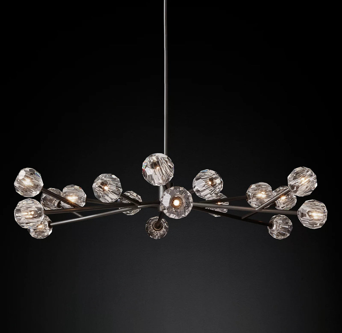 Belle De Crystal Ball Round Chandelier 60" - Yami Lightings