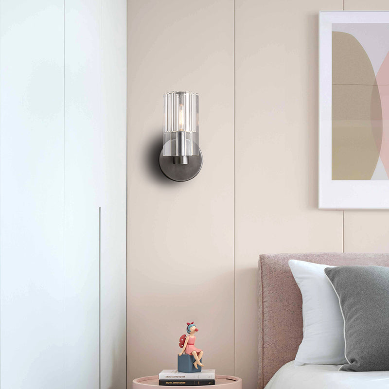 Industrial Crystal Glass Cup Wall Sconce - Yami Lightings