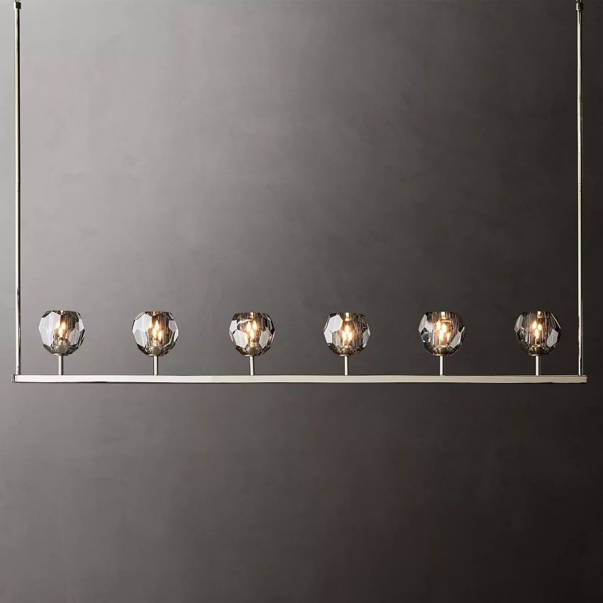 Belle De Crystal Linear Chandelier W 60" - Yami Lightings