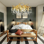 Doris Branch Gold Ring Crystal Chandelier - Yami Lightings