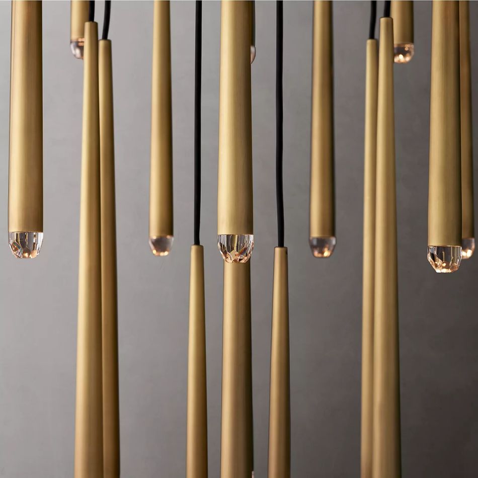 Artemis Round Tapered Tubular Chandelier 48" - Yami Lightings