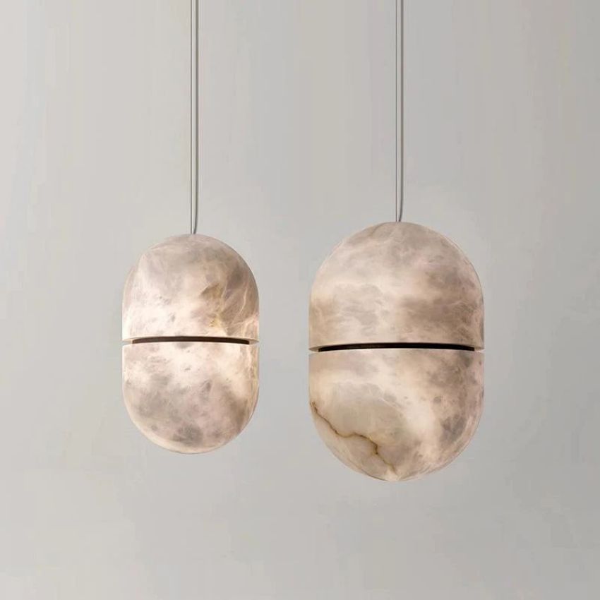 Alabaster Oval Pendant - Yami Lightings