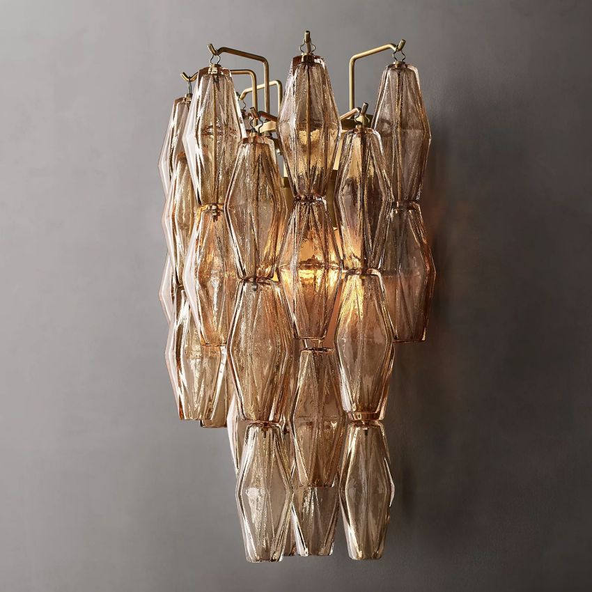 Murano Smoke Glass Sconce - Yami Lightings