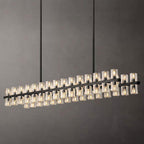 Industrial Rectangular Crystal Chandelier - Yami Lightings