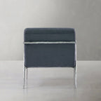 Thaddeus Retro Silver Iron Frame Track Armchair