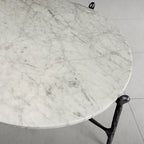 Thaddeus Round  Horn Marble Coffee Table & Side Table