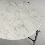 Thaddeus Round  Horn Marble Coffee Table & Side Table