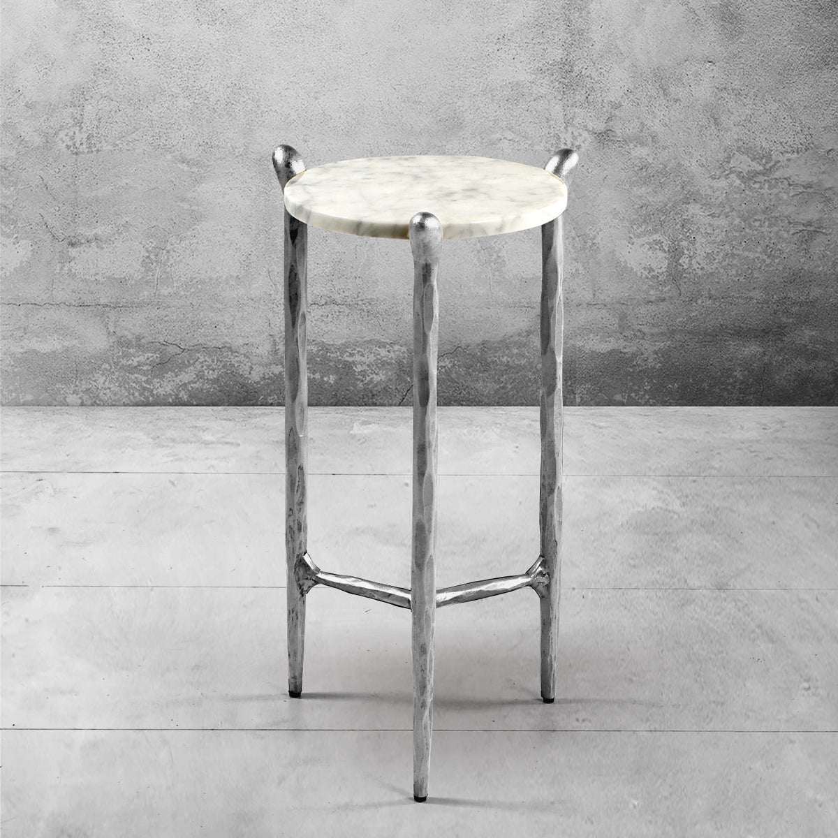 Thaddeus Round  Horn Marble Coffee Table & Side Table