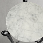Thaddeus Round  Horn Marble Coffee Table & Side Table
