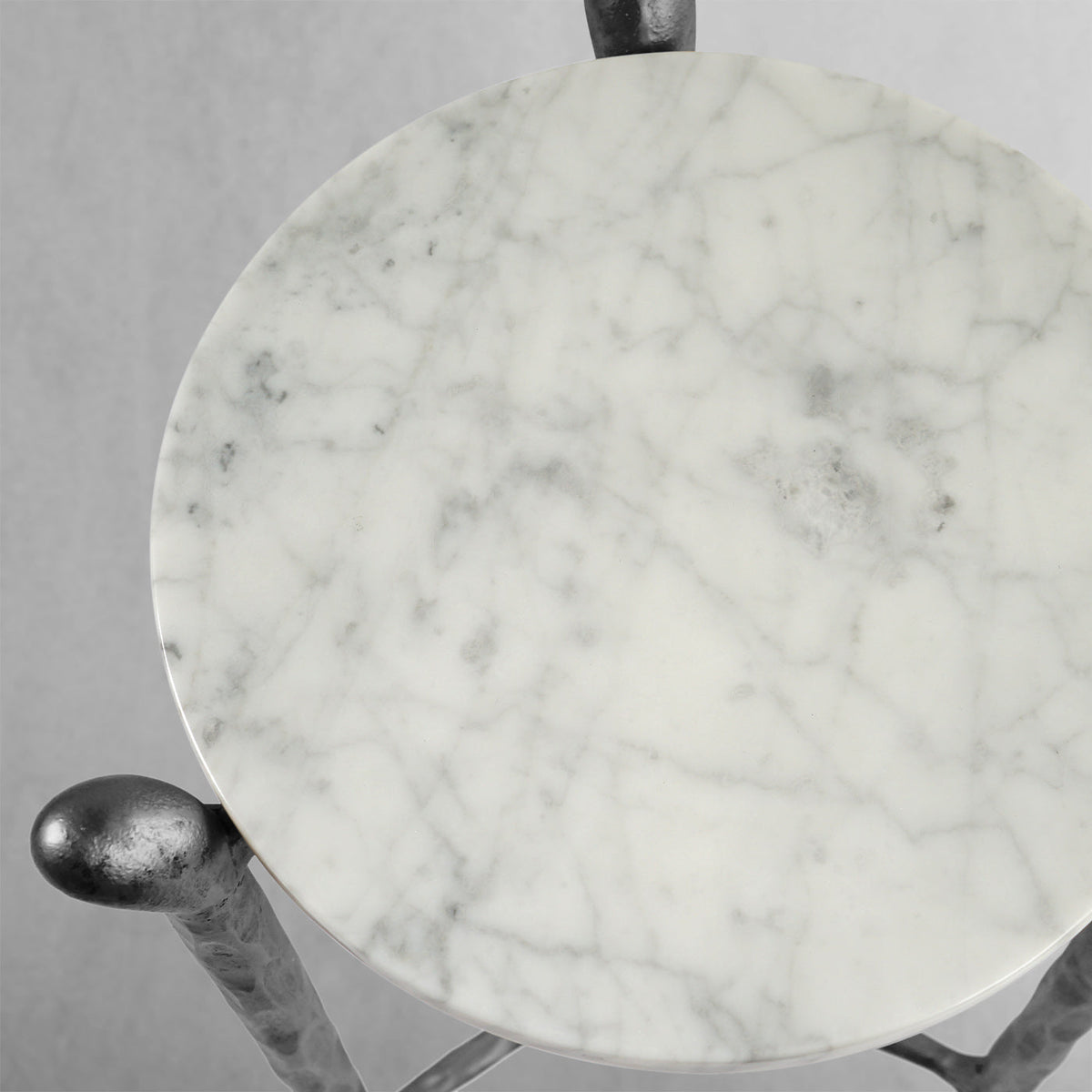 Thaddeus Round  Horn Marble Coffee Table & Side Table