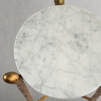 Thaddeus Round  Horn Marble Coffee Table & Side Table