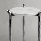 Thaddeus Round  Horn Marble Coffee Table & Side Table