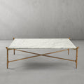 Thaddeus Square Horn Marble Coffee Table 39" 50"