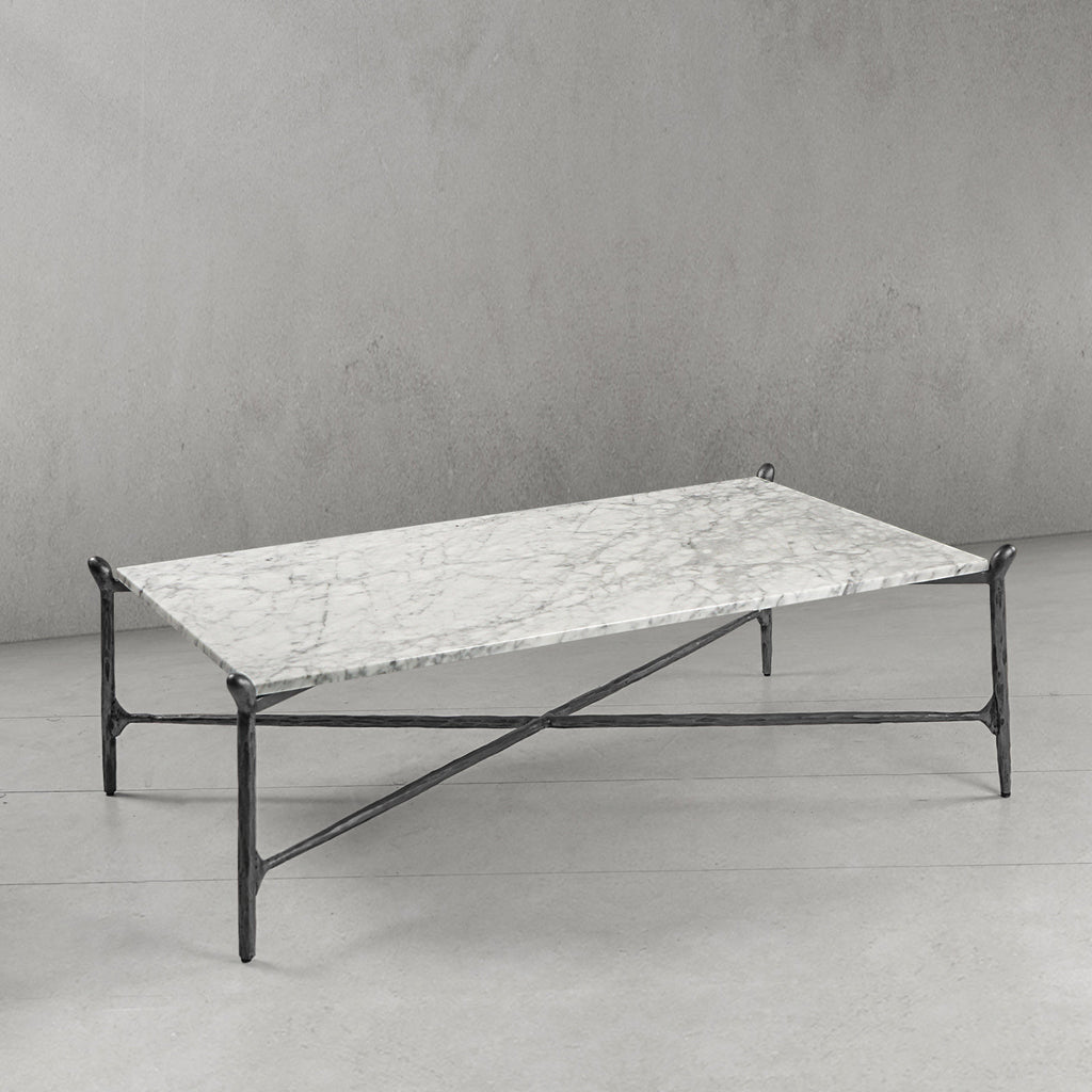 Thaddeus Square Horn Marble Coffee Table 39" 50"