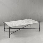 Thaddeus Square Horn Marble Coffee Table 39" 50"