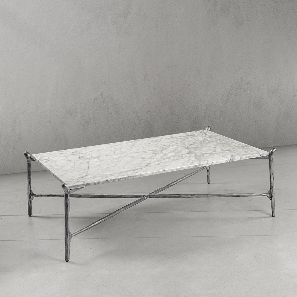 Thaddeus Square Horn Marble Coffee Table 39" 50"