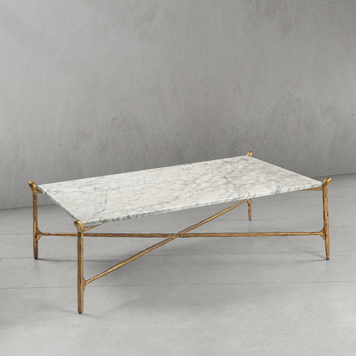 Thaddeus Square Horn Marble Coffee Table 39" 50"